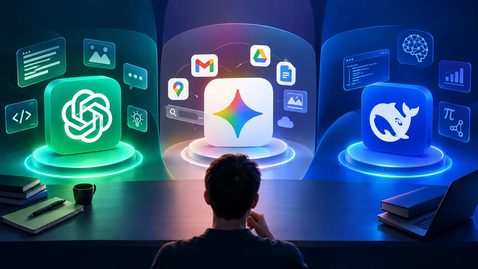 مقایسه ChatGPT، Gemini و DeepSeek؛ کدام هوش مصنوعی برای شما بهتر است؟